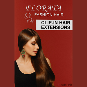 Florata Brown Clip In Hair Extensions with Wig Cap Bundle New